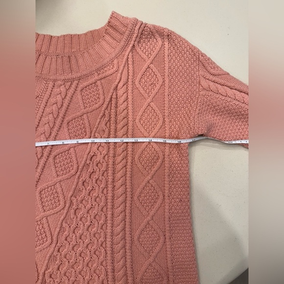Jcrew Wool Pink Cable Knit Sweater - Picture 5 of 6